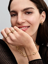 PANDORA ESSENCE 14K позолоченное серебряное кольцо/ 163885C00-52