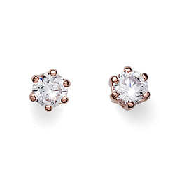 Earring Brilli small rosegold crystal