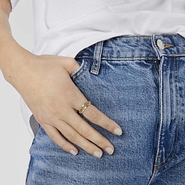 TOUS 18K Gold plated Silver Ring/ 311125501