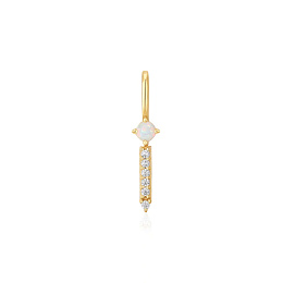 Gold Kyoto Opal Sparkle Bar Charm
