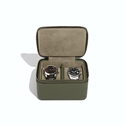 Olive Green Large Zipped Watch Box