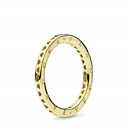 Heart PANDORA Shine logo ring