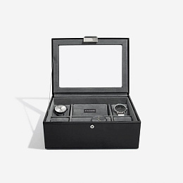Black & Grey 8pc Watch Box