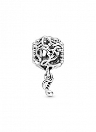 Music notes sterling silver charm