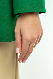 Gold Padlock Sparkle Adjustable Ring