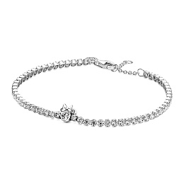 Disney Minnie Mouse sterling silver bracelet with clear cubic zirconia/Серебряный браслет с чистым к