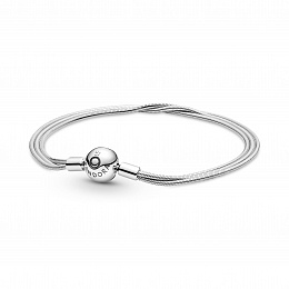 Multi snake chain sterling silver bracelet /599338C00-18