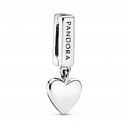 PANDORA Reflexions dangling heart silver clip charm/Серебряная клипса-шарм Сердце PANDORA Reflexions